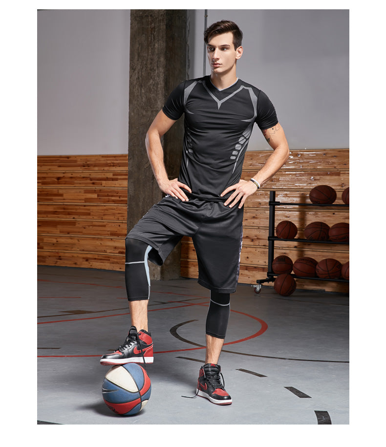 Conjunto Sport Masculino 3 peças (Camiseta + Short + Legging) - gostei ;)