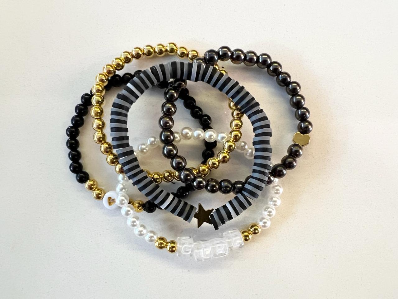Conjunto 5 Pulseiras ✧Finesse✧ made by Shawnder®