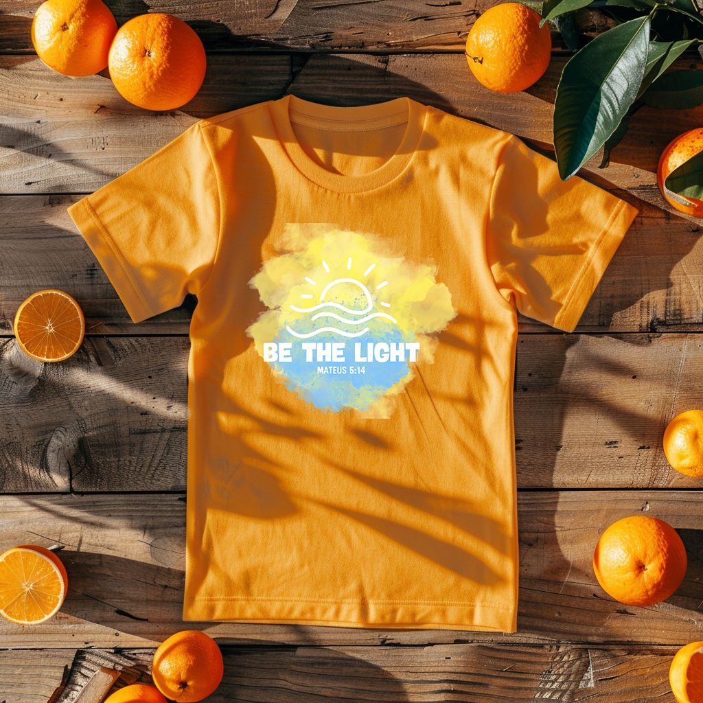 Camiseta Kids Be the Light: Expressando Amor a Deus com Estilo!     Supernova®