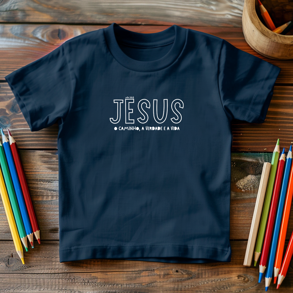 Camiseta Kids Caminho Verdade Vida: Expressando Amor a Deus com Estilo!     Supernova®