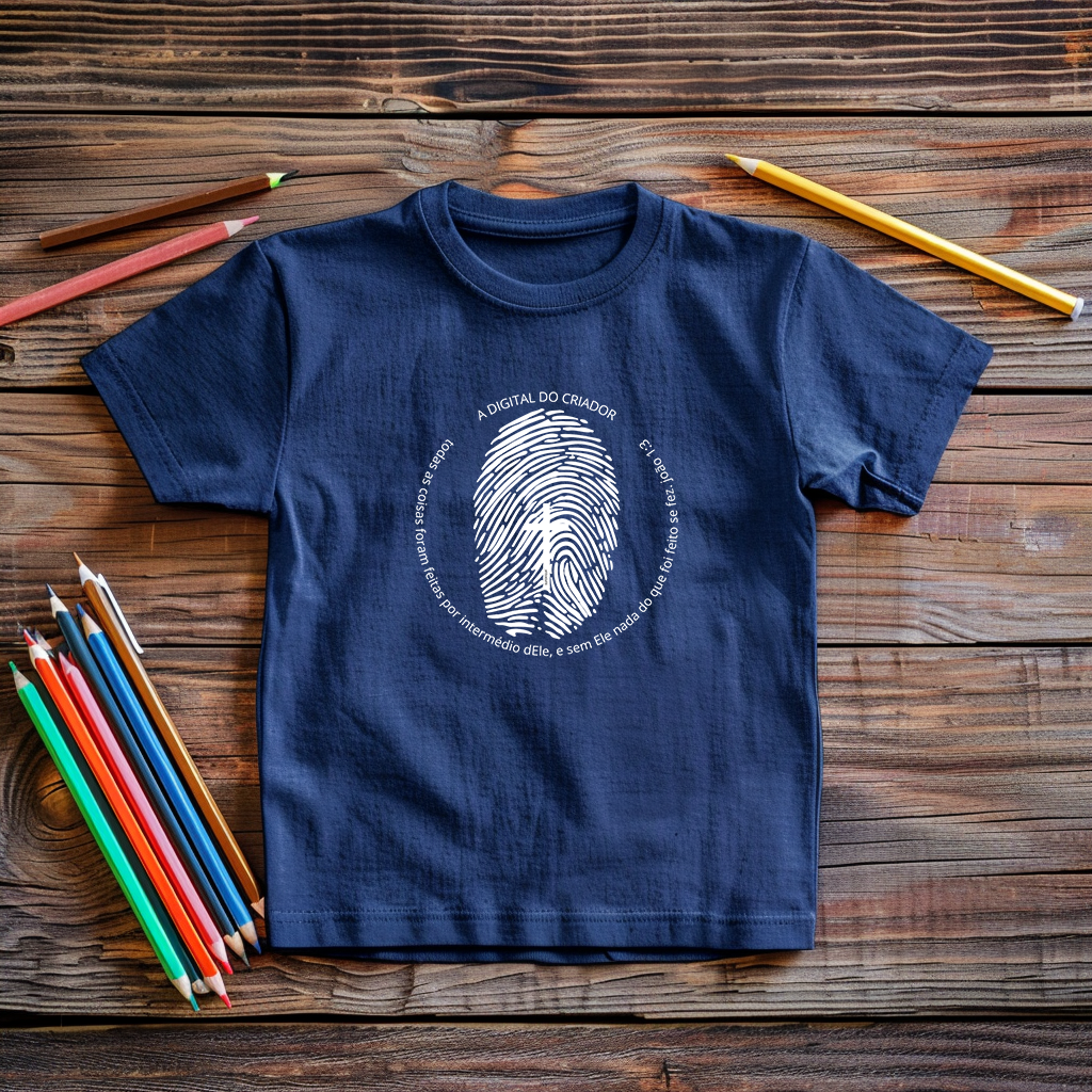 Camiseta Kids Digital do Criador: Expressando Amor a Deus com Estilo!     Supernova®