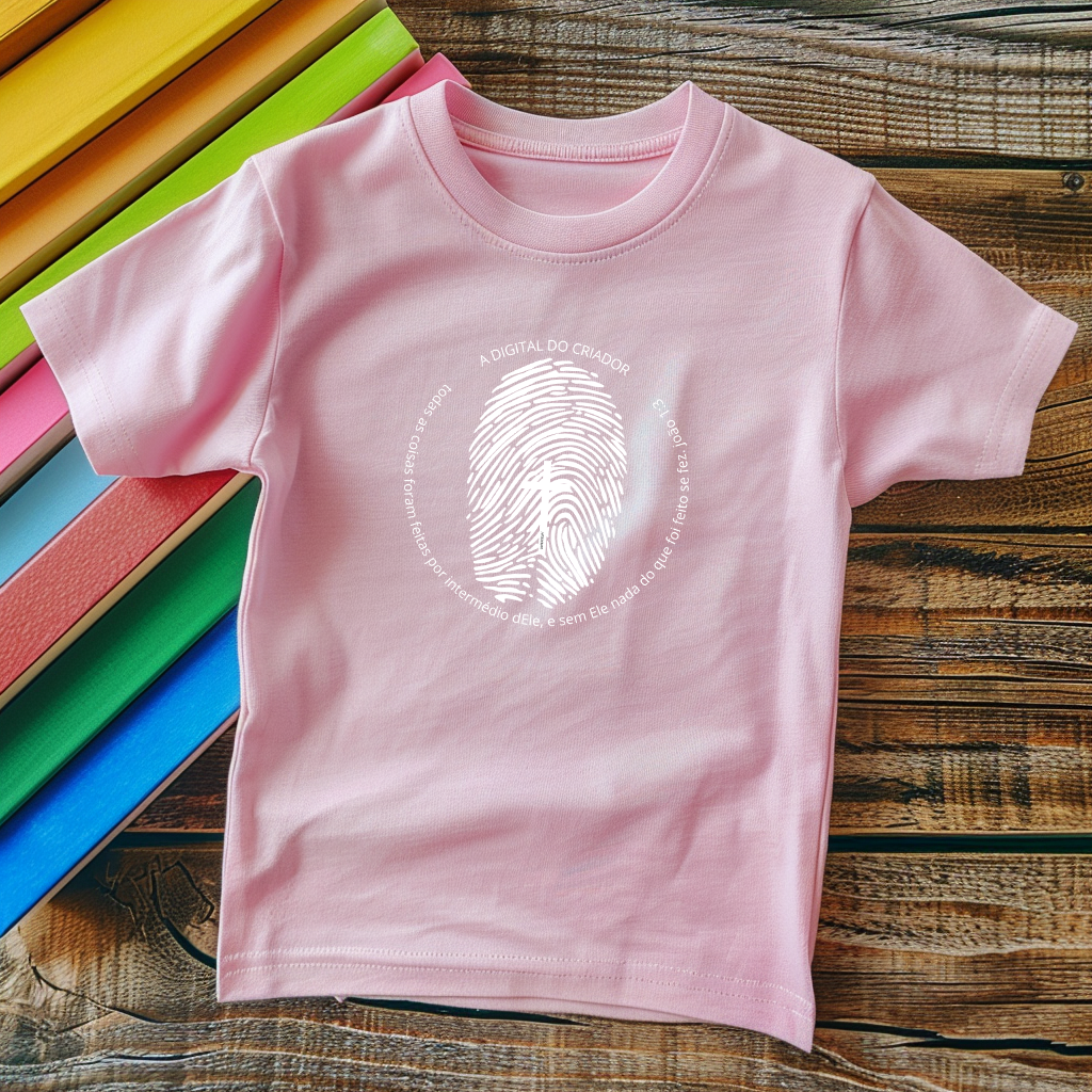 Camiseta Kids Digital do Criador: Expressando Amor a Deus com Estilo!     Supernova®