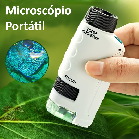 Microscópio Portátil Pequeno Cientista