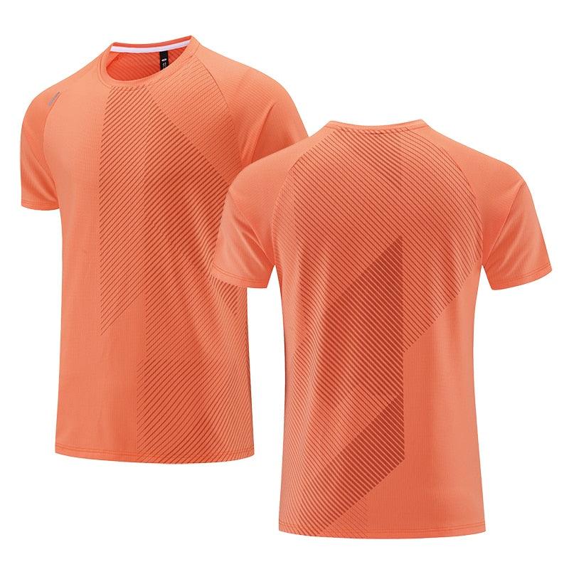 Quick Dry Men Running T-shirt Fitness Sports Top Gym Training Shirt Breathable Jogging Casual Sportswear - gostei ;)