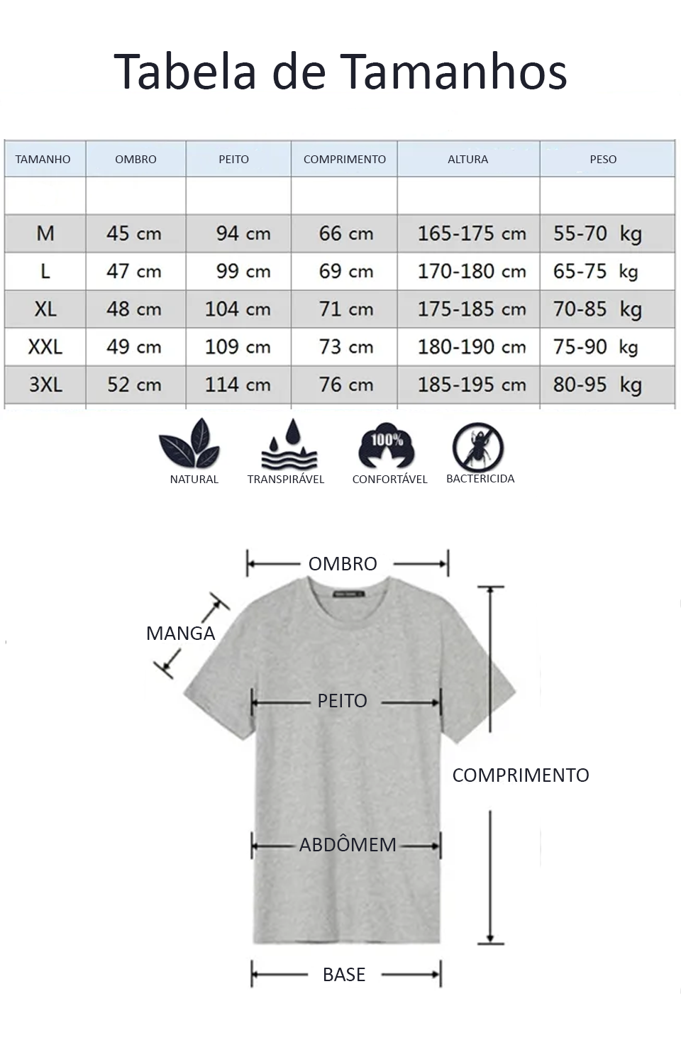 Camiseta Masculina Premium em Algodão